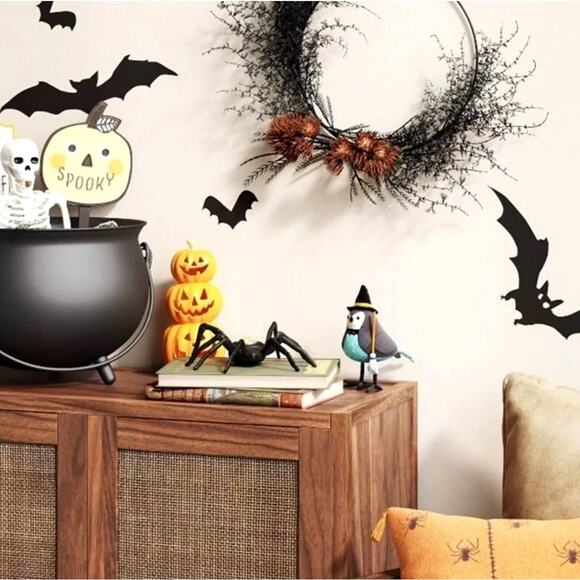 Black Spider Candle Holders 9" Resin Spooky Creepy Halloween Decor Set of 2 New - Picture 4 of 7